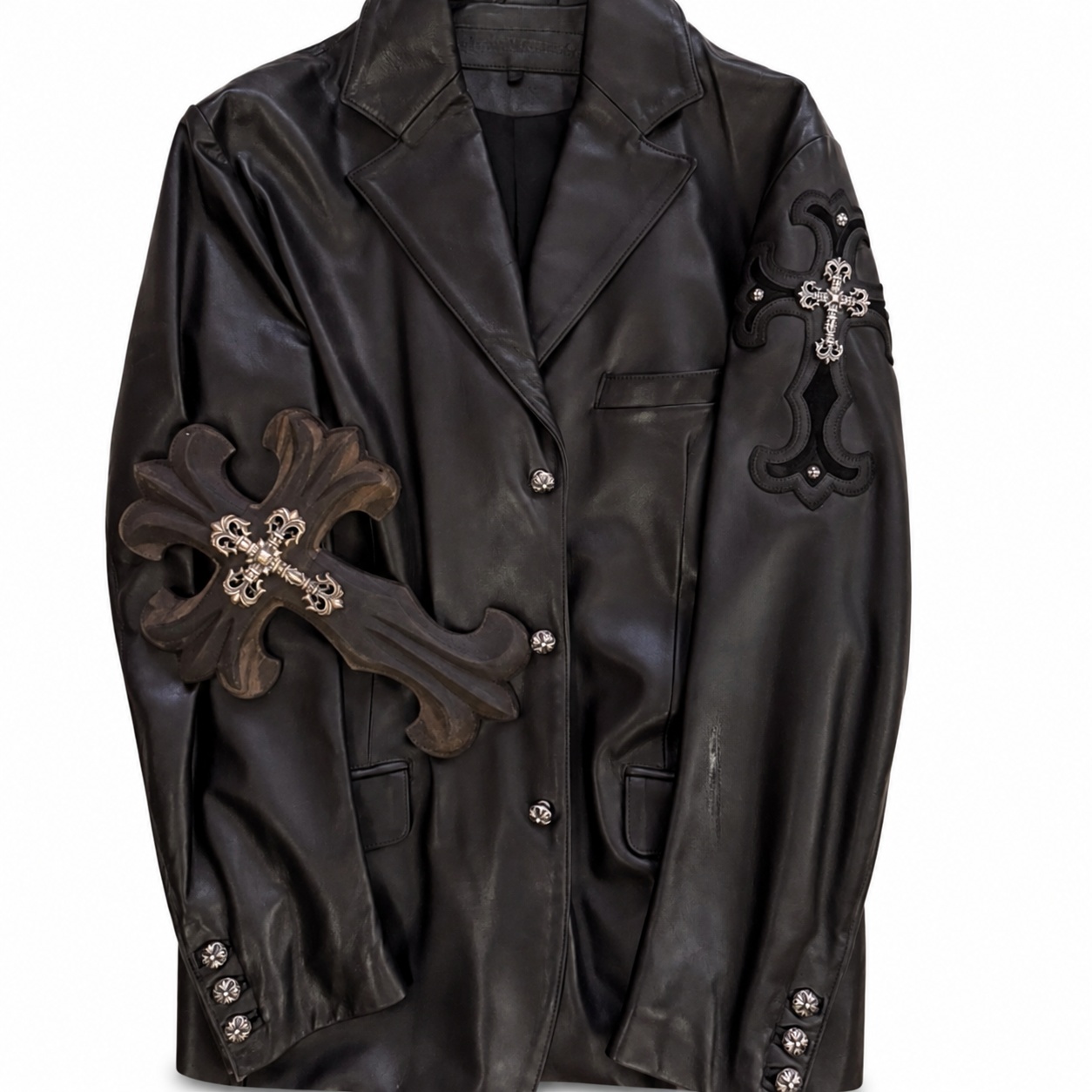 Chrome Hearts Leather Blazer — Large
