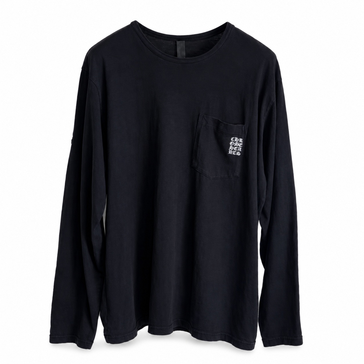 Chrome Hearts Vintage Embroidered Pocket Long-Sleeve Tee — XXL