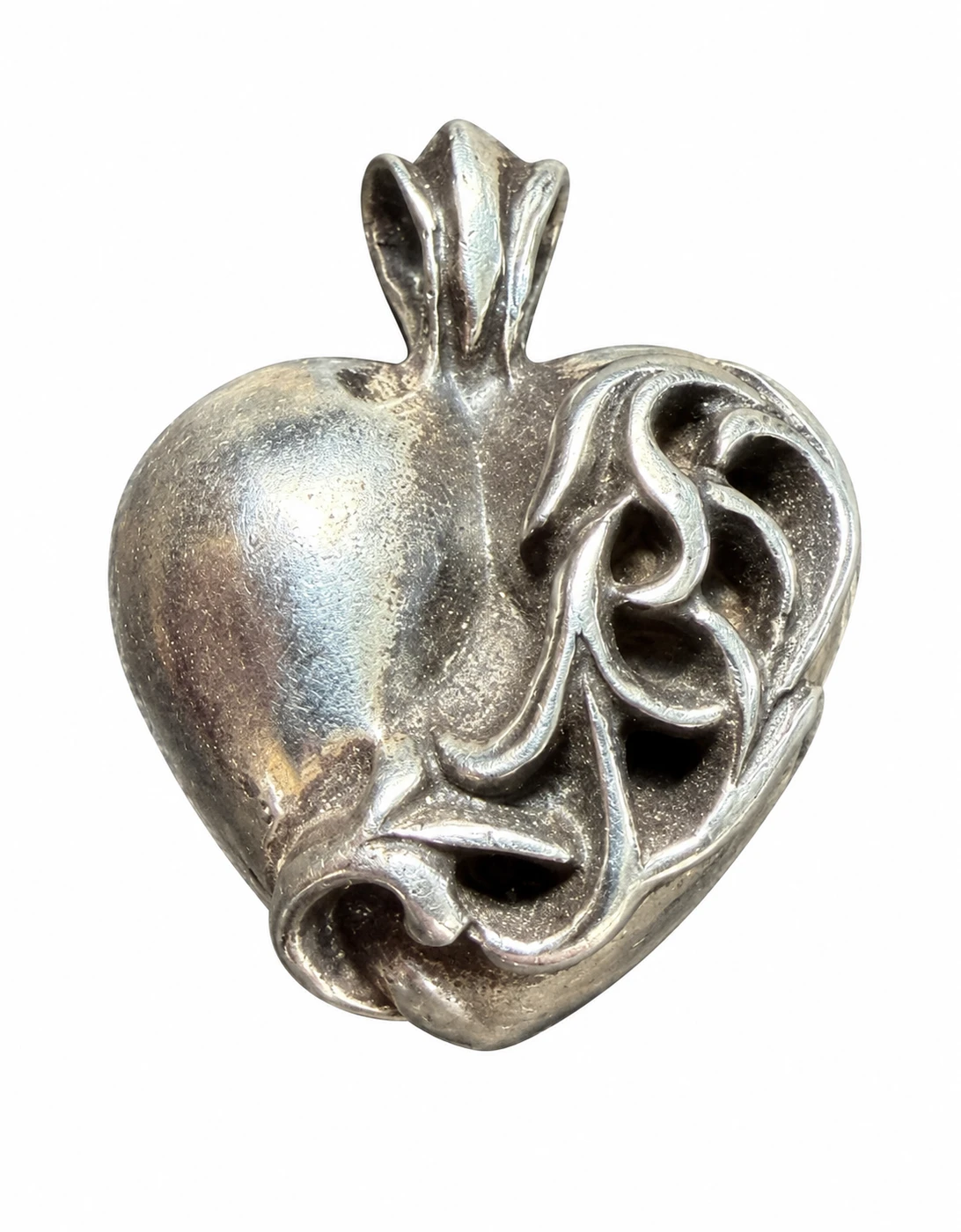 Chrome Hearts Sculpted Filigree Heart Pendant